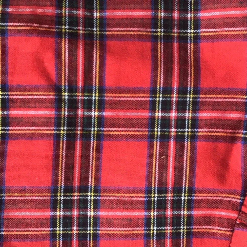 English Factory tartan ruffle blouse